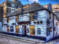 Ulica, Admiral Benbow, Dom, Restauracja, HDR