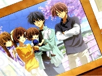 Ushio, Tomoya, Akio, Clannad, Nagisa, Sanae