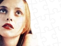 usta, czerwone, Christina Ricci