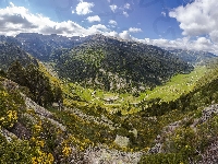 Niebo, Dolina, Góry, Vall dIncles, Andora, Droga