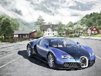 Veyron, Domy, Niebieskie, Bugatti, Ulica