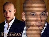 Vin Diesel, biała koszula