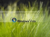 Logo, Vista, Windows, Trawa, Zielona
