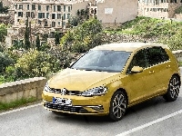 Volkswagen Golf 7, Żółty, Facelift