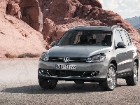 Volkswagen Tiguan, Srebrny, Halogeny