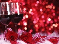 Wino, Walentynki, Róże