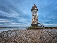 Flintshire, Latarnia morska, Point of Ayr Lighthouse, Walia