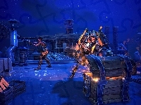 Walka, Fortnite, Ogień, Gra, Postacie, Skrzynia