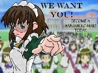 we want you, Hanaukyo Maid Tad, kobieta, tłumy