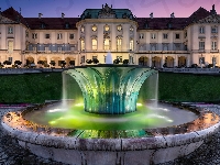 Polska, Ogród Górny, Warszawa, Fontanna, Zamek Królewski