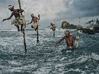 Wędkarstwo, Morze, Mężczyźni, Sri Lanka