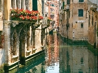 Wenecja, Domy, Kanał, Włochy