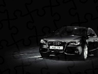 Światła, Czarne, Audi A4 B8, Dzienne