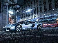 Ulica, Lamborghini Aventador LP 700-4 Roadster, 2013, Światła