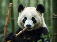 Bambus, Pędy, Panda wielka