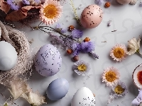 Kwiaty, Jajka, Pisanki, Wielkanoc