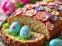 Cukrowe, Chleb, Pisanki, Wielkanoc, Jajka, Kolorowe, Kwiaty