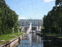 Wielki Pałac, Rosja, Peterhof, Fontanny