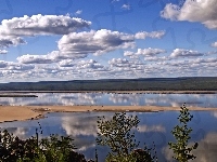 Wierzchołki, Rzeka, Chmury, Drzew
