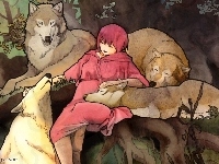 dziewczynka, wilki, Wolfs Rain