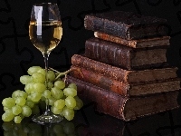Winogrona, Stare, Książki, Wino