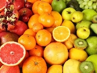 Pomarańcza, Owoce, Awokado, Granat, Grejpfrut, Kiwi, Różne, Cytryny, Winogrono