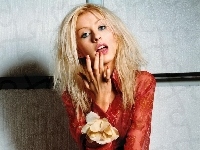 włosy, blond, Christina Aguilera