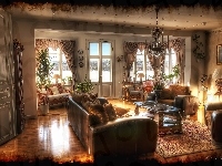 Stylowy, Wnętrze, Salon