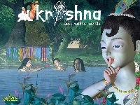 woda, Krishna, kobiety, kąpiel