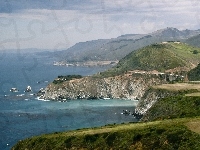 Woda, Big Sur, Trawa