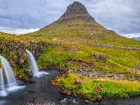 Islandia, Wodospad Kirkjufellsfoss, Góra Kirkjufell