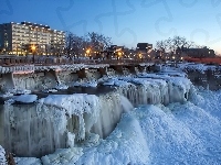 Wodospad, Zdjęcie miasta, Kanada, Zima, Most