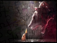 Pies, Wściekły, Deszcz