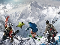 Wspinaczka, Sporty ekstremalne, Spadochroniarstwo, Góry, Skoki narciarskie, Snowboard, Zima
