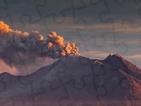Erupcja, Wulkan, Dym