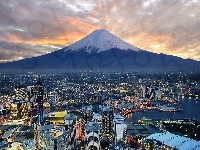 Wulkan, Japonia, Panorama Miasta