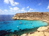 Wybrzeże Lampedusa, Morze, Włochy