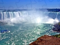 Wycieczki, Woda, Wodospad, Niagara, Wzburzona