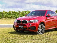 Czerwony, F16, BMW X6