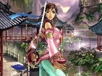 Wioska, Xianghua, Jezioro, Kobieta, Soul Calibur IV, Miecz