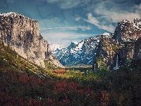 Park Narodowy Yosemite, Góry, Stany Zjednoczone, Stan Kalifornia, Dolina Yosemite Valley