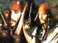 Piraci Z Karaibów, pirat, pistolet, Johnny Depp