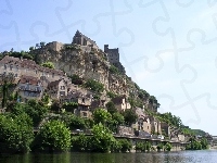 Zabudowa, Beynac, Francja, Woda