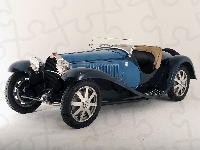 Zabytkowy, Niebiesko, Czarny, Bugatti 41 Royale