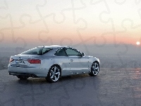 Zachód, Audi A5, Coupe, Słońca