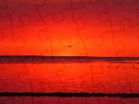 Zachód Słońca, Czerwony, Jezioro
