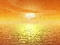 Słońca, Zachód, Morze