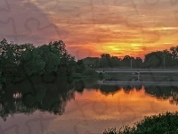 Słońca, Zachód, Most