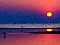 Słońca, Zachód, Plaża