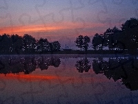 Zachodzące, Jezioro, Leszczewek, Słońce
